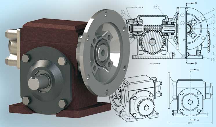 CAD Conversion Services for Reducer Gear