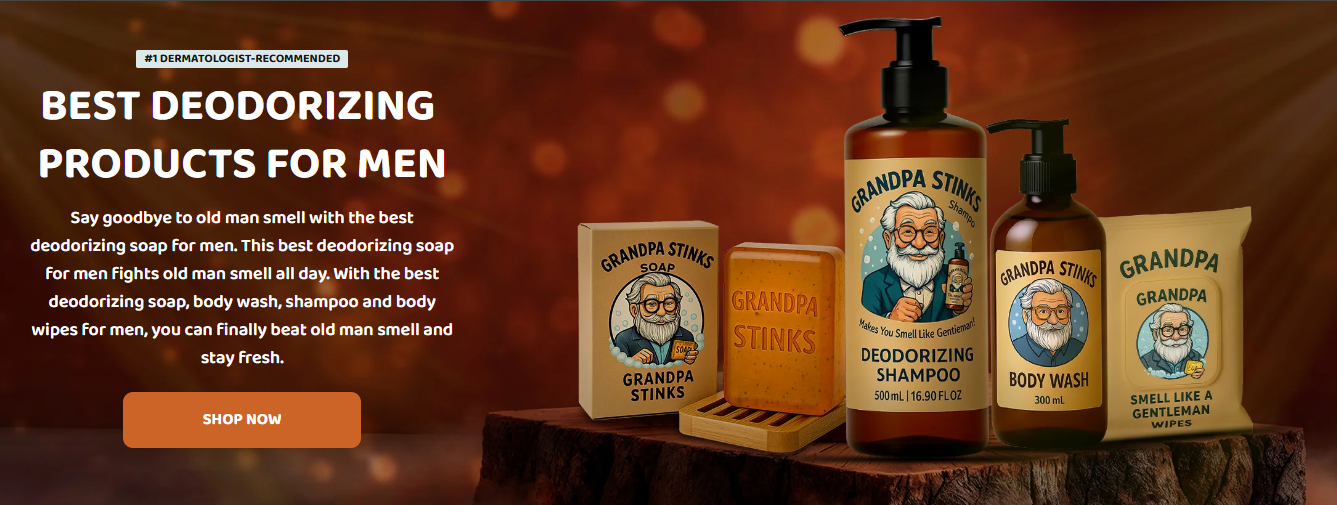 Grandpa Stinks Banner